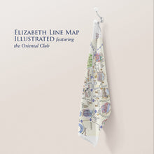 Load image into Gallery viewer, Oriental Club on Elizabeth Line Tea Towel
